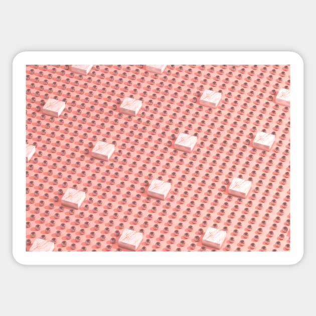 Pearls and marble on pink. Sticker by rolphenstien